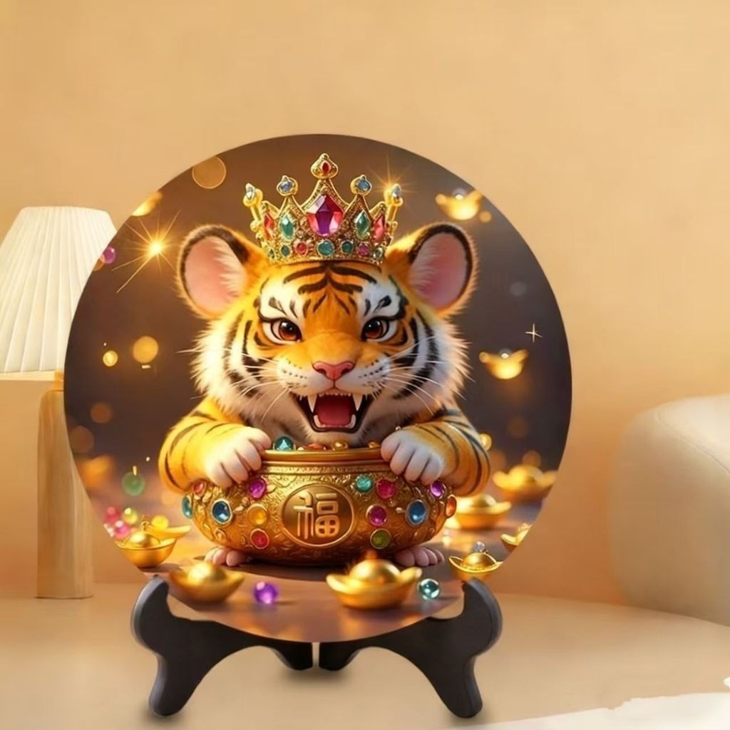 Zodiac Entrance ห้องนั่งเล่น Lucky Mascot กึ่งทําด้วยมือแผ่นเดสก์ท็อปตกแต่ง Zodiac ตกแต่ง 8.11