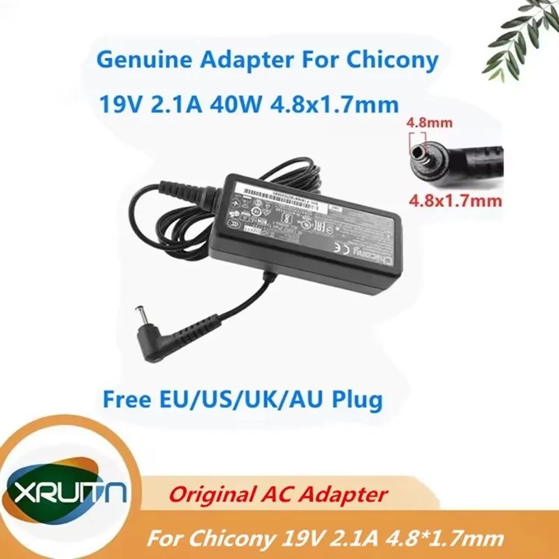ของแท้ Chicony A13-040N3A 19V 2.1A 40W 4.8x1.7 มม.A040R079L A040R066L อะแดปเตอร์ AC สําหรับแล็ปท็อปแ