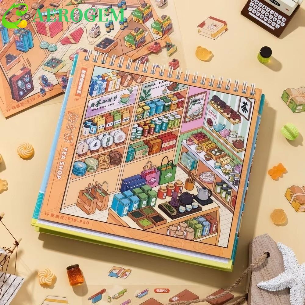 AEROGEM Store Code Goods Series Sticker, Stacking 3D Design 3D Scene Sticker, Fun Toy PET Material D