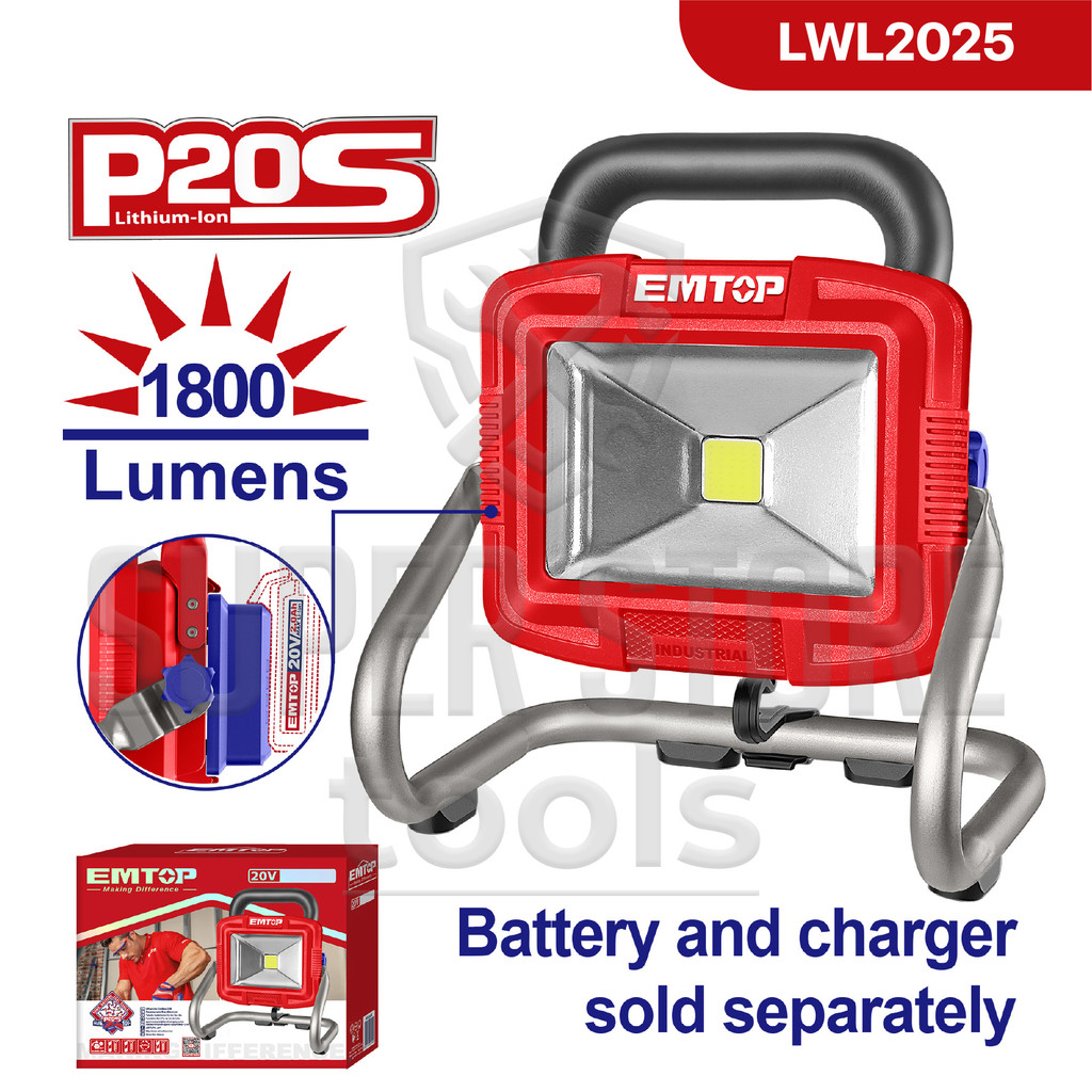 EMTOP โคมไฟสปอร์ตไลท์แบตฯ รุ่น LWL2025