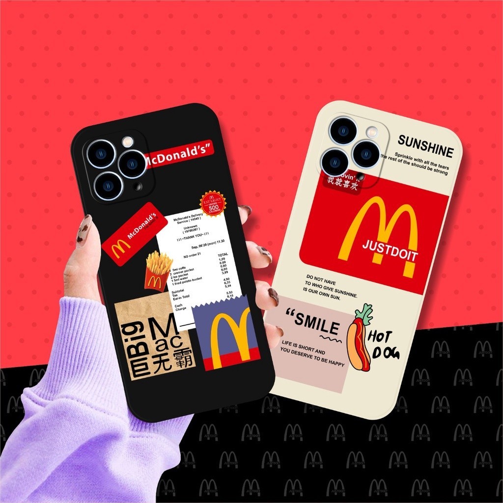 PRINTING LENS PROTECTOR McD case pocophone f3 m3 x3 infinix hot 10 play 30i 40i 60i 11 11s 8 9 note 