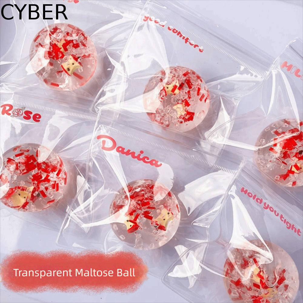 CYBER Maltose Squishy, Slow Rising Handmade Squishy Fidget Ball, Creative Pinch Cute Clear Finger Re