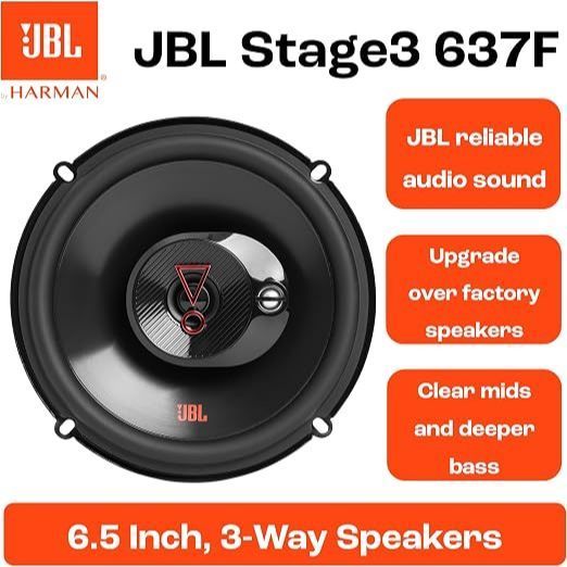 ลำโพง JBL STAGE3 637F ลำโพงแกนร่วมขนาด 6.5นิ้ว 1คู่ แบบ 3ทิศทาง