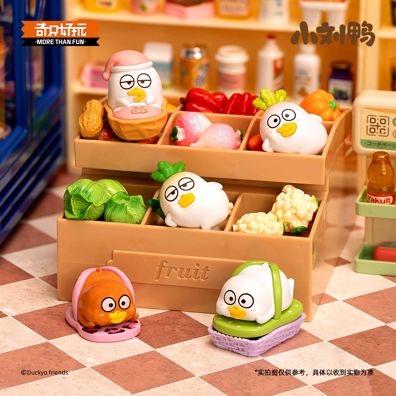 Little Liu Duck Grocery Store Xun Duck Qishi Co-Branded Kitchen Series Mystery Box Figure การ์ตูนน่า