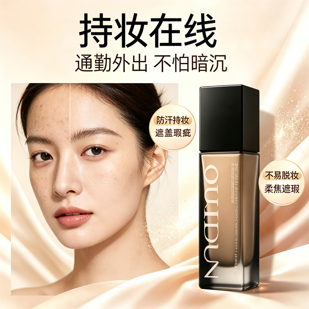 ครีมรองพื้น cushion Augaton Soft Focus Hold Makeup Liquid Foundation คอนซีลเลอร์ผิวแห้งผสมน้ํามัน Sk