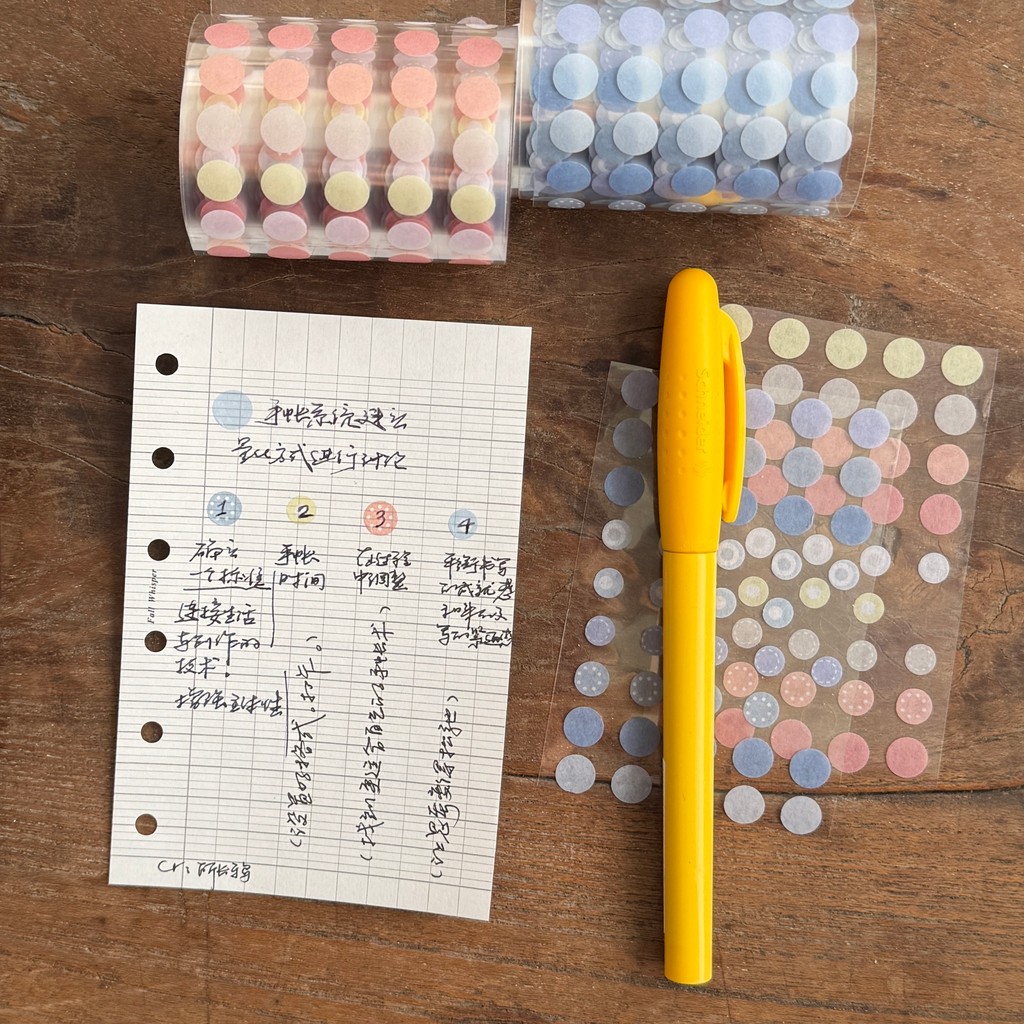 {Dot Washi Tape} Blue Bird Painting Series ins Simple Dot Notebook สติ๊กเกอร์ตกแต่ง 10 รูปแบบ