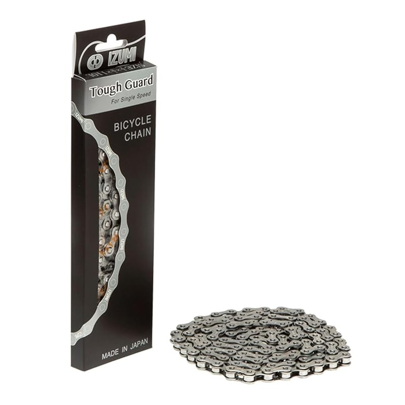 IZUMI Tough Guard Electric Bicycle Chain - 130 Links, Japanese-Made, Plated Finish