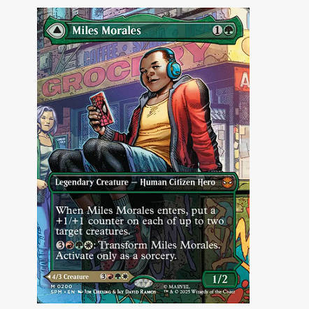 การ์ดเกสต์รัง Wanzhi ยี่ห้อ Miles Morales Miles Morales Secret แฟลชสีเขียวหายาก