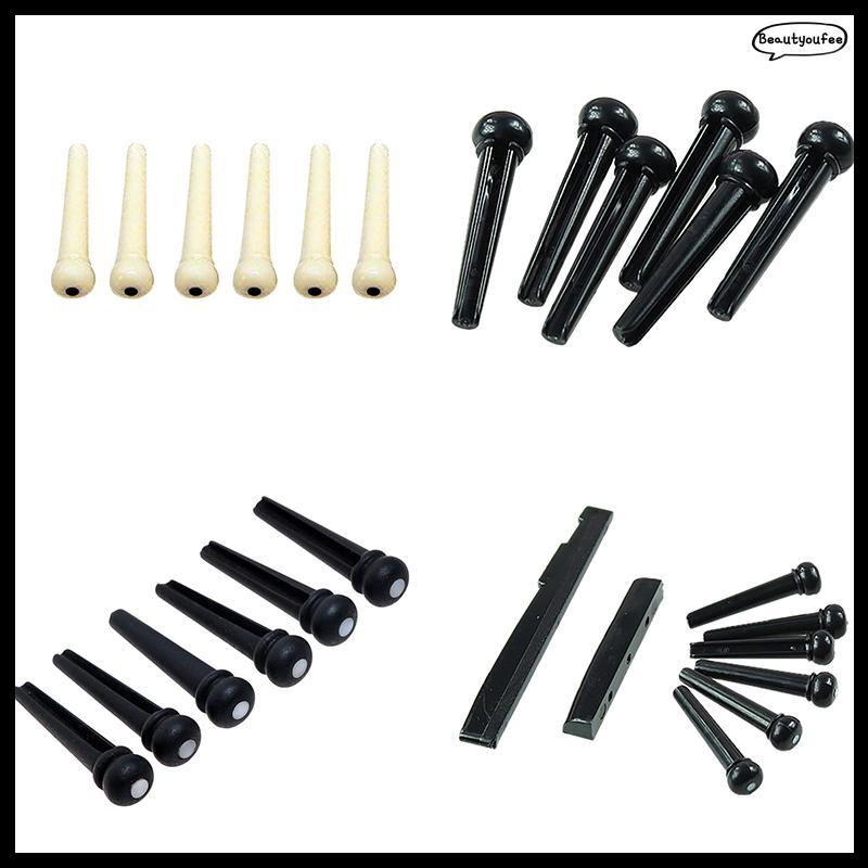 [Beautyoufeel] ชุด 6 ชิ้น Bla Ebony Bridge Pins พร้อมจุดเปลือกหอยสําหรับกีตาร์อะคูสติกคุณภาพ
6 ชิ้น 