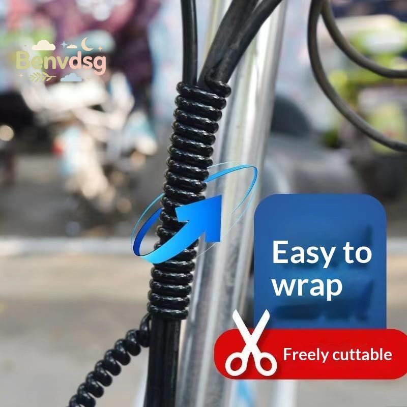 [Benvdsg-t] สายจักรยาน Spiral Wrap สายรัด TPU ที่ทนต่อการสึกหรอ Winding Tube สําหรับ E-Bike สายเบรค Organizer DIY การปรับเปลี่ยน
