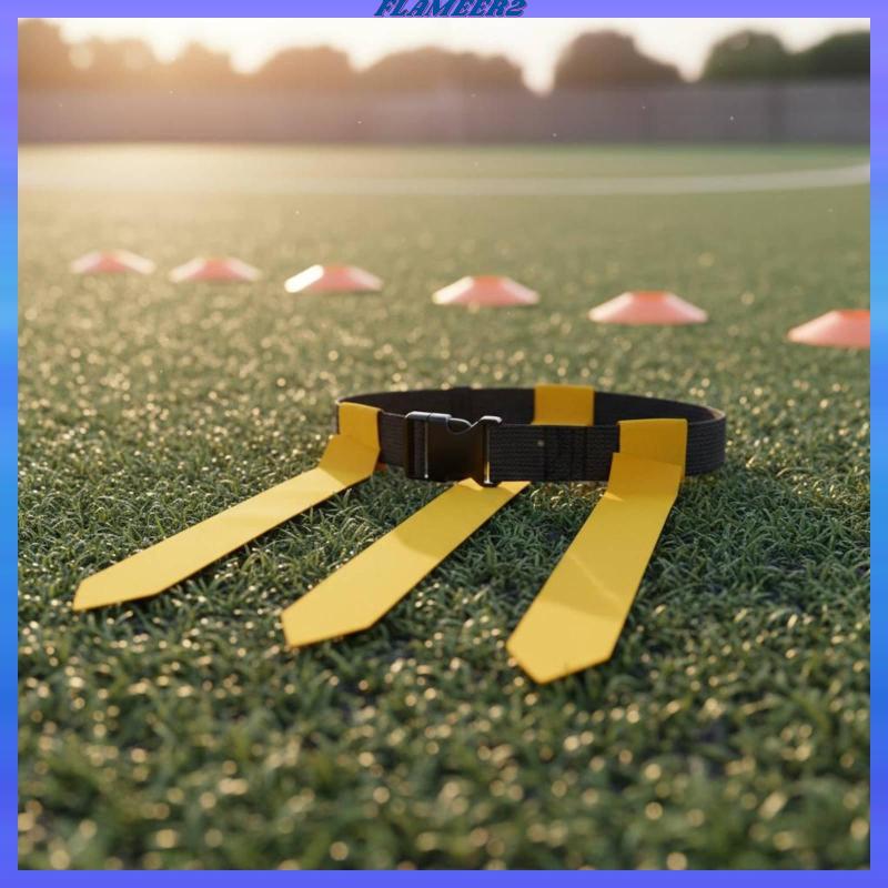 [Flameer2] Flag Football Set 2-Team Colours Football Flag Belt Kit Safe Play for PE Class