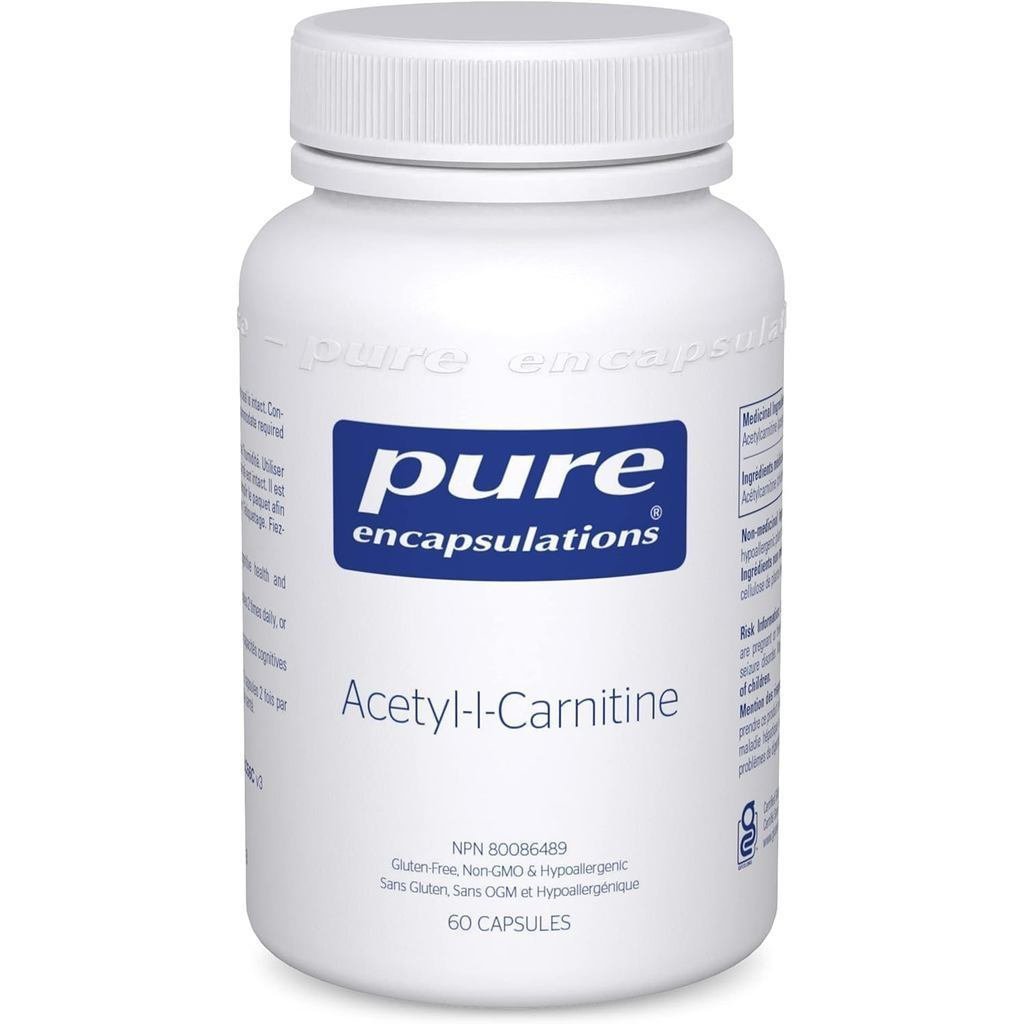 Pure Encapsulations-Acetylide L-Carnitine-Hypoallergenic ช่วยเพิ่มความจําและสมาธิ-60 แคปซูล 1AJG NS1