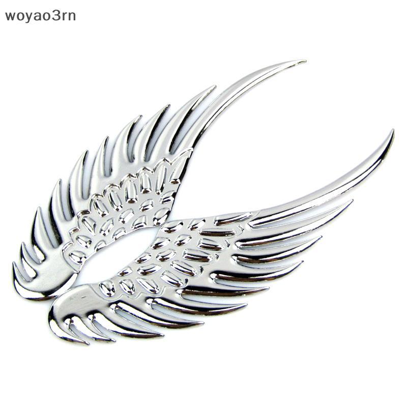 WY 1 คู่รถ Auto รถจักรยานยนต์สติกเกอร์ 3D Eagle Angel Wings Badge สไตล์ ABS Decals เงิน/ทองอุปกรณ์ภา