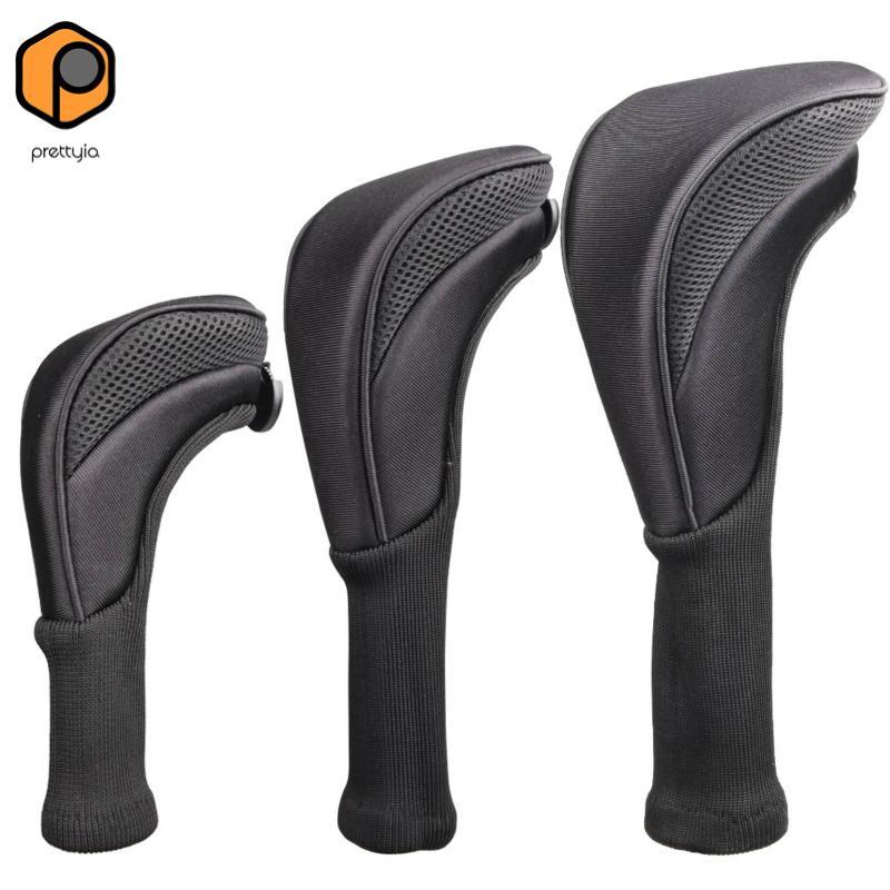 Prettyia ชุดไม้กอล์ฟตาข่ายหนา Headcover ไม้อุปกรณ์เสริมกอล์ฟ Hybrid Driver