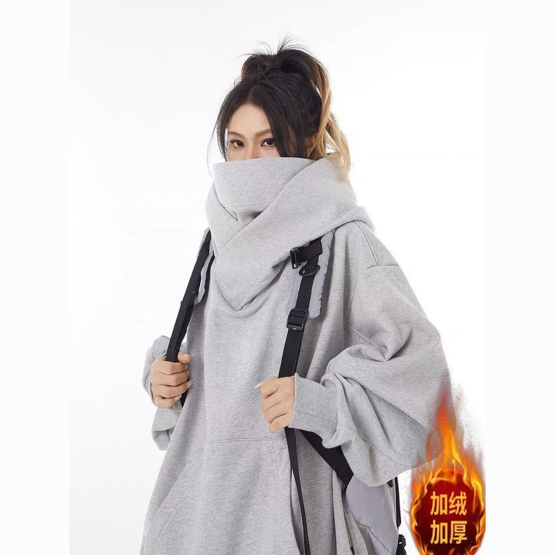 美式社恐卫衣潮风外套百搭连帽卫衣男女外穿感宽松外套套头2608028 American-style social anxiety hoodie, trendy jacket, versatile ho