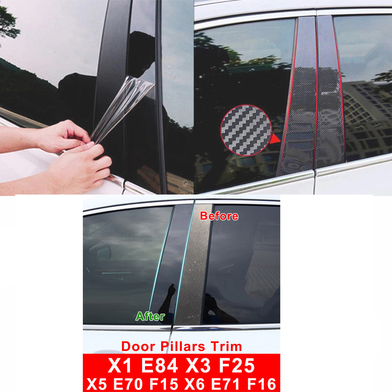 รถเสาประตูโพสต์ Trim สําหรับ BMW X3, X5, X6, X1 Fitting B-Pillars อุปกรณ์เสริม