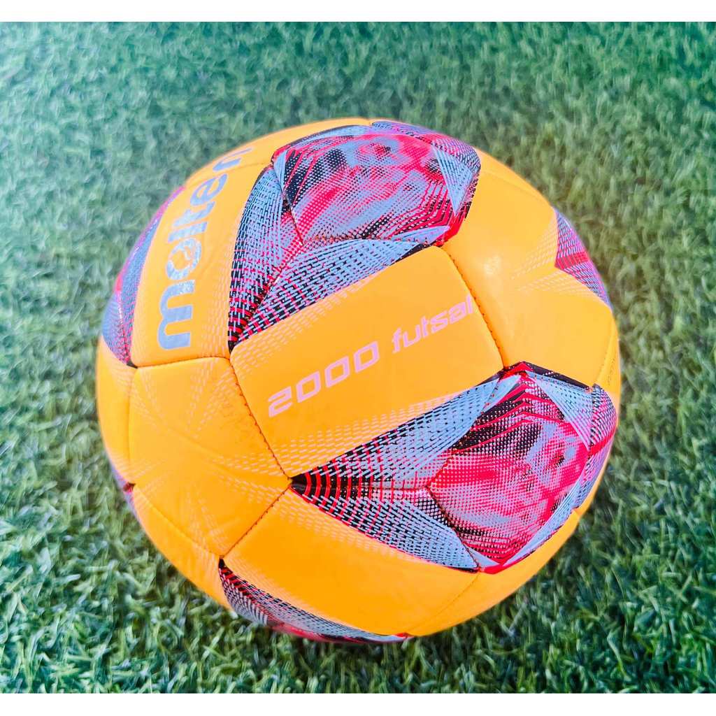 ฟุตซอลหนังเย็บ หนังทีพียู (TPU) F9A2000-OR สีส้ม แถมฟรีตาข่ายใส่บอล+เข็มเติมลม ของแท้ 100% บรรจุ 1 ล