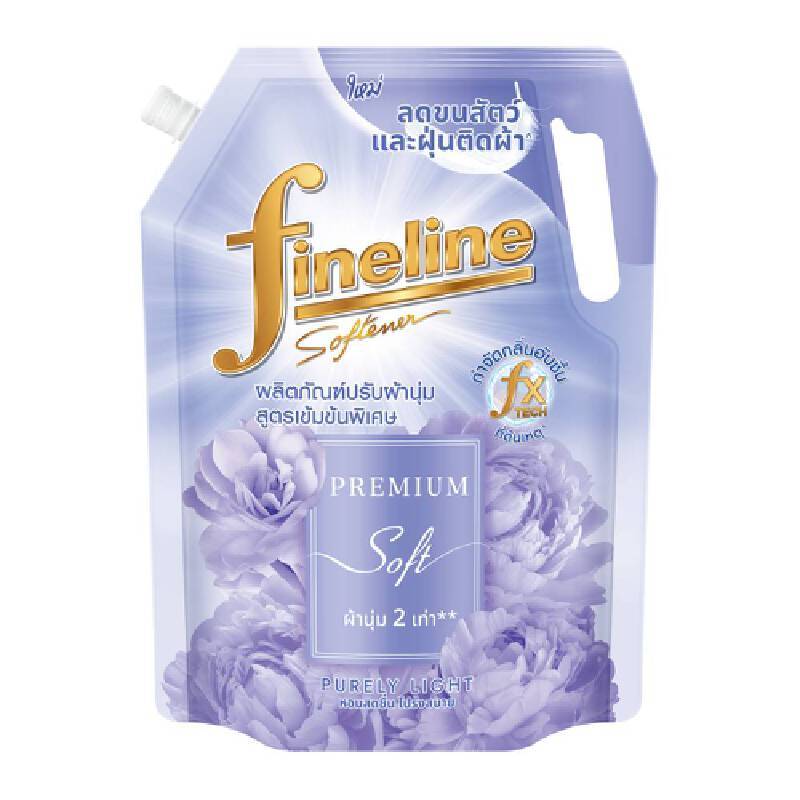 FINELINE น้ำยาปรับผ้านุ่ม พรีเมี่ยมซอฟท์ เพียวลี่ไลท์ สีม่วง ขนาด 1,000 มล.