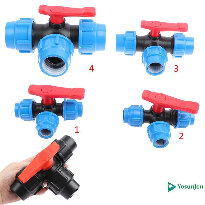 YosunJon] PE สามทาง Fast Connection Pipe Valve วาล์วพลาสติก T-type Valve ใหม่