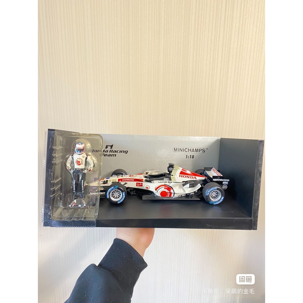 [สต๊อกพร้อม] Mini Cut F1 1/18 2006 Honda RA106 Jane Sen Barton Hungary First Win Doll Edition Car Ne