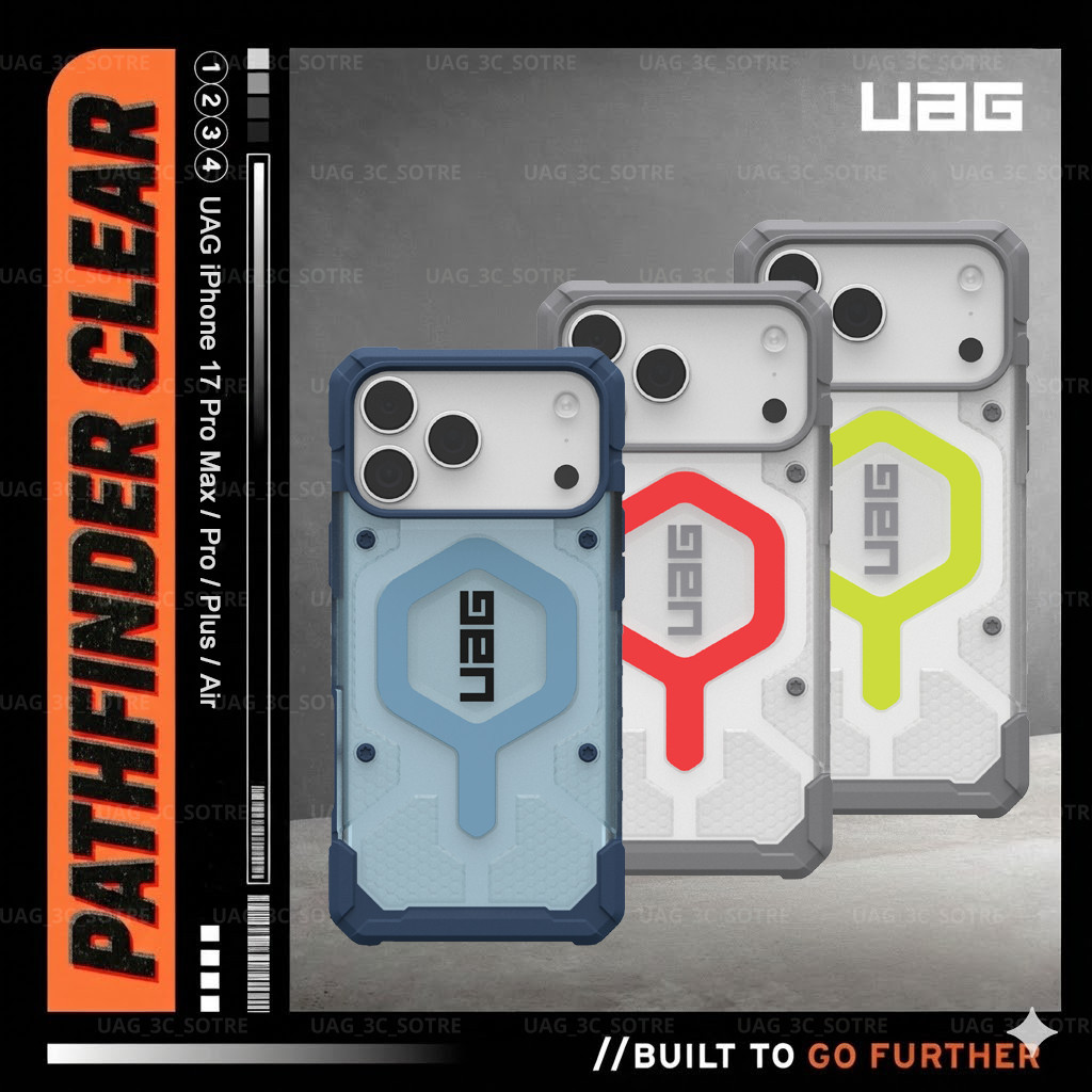 UAG เคสกันดั้ม iPhone 17 Pro Max รุ่น Pathfinder Clear เคสใสกันกระแทก มีแม่เหล็กในตัวรองรับชาร์จไร้ส