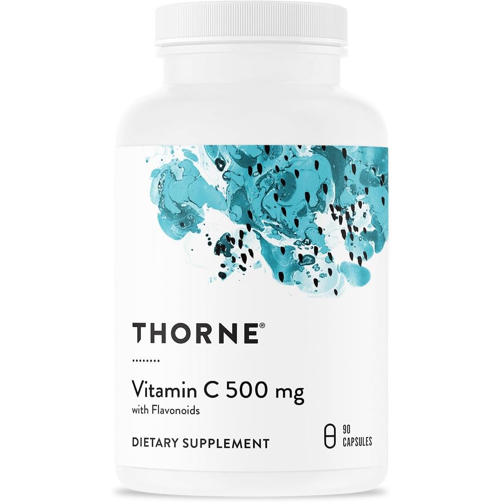 THORNE วิตามินซี 500มก. ซิตรัส ไบโอฟลาโวนอยด์ 90 แคปซูล | ฟังก์ชั่นภูมิคุ้มกันเพิ่มประสิทธิภาพรุ่นคอ