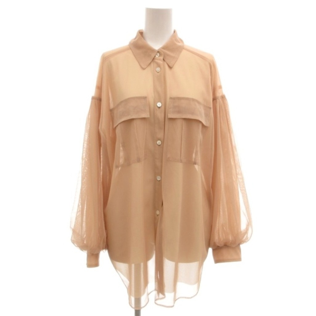 Diagram Blouse Shirt beige Long sleeves Direct from Japan Secondhand
