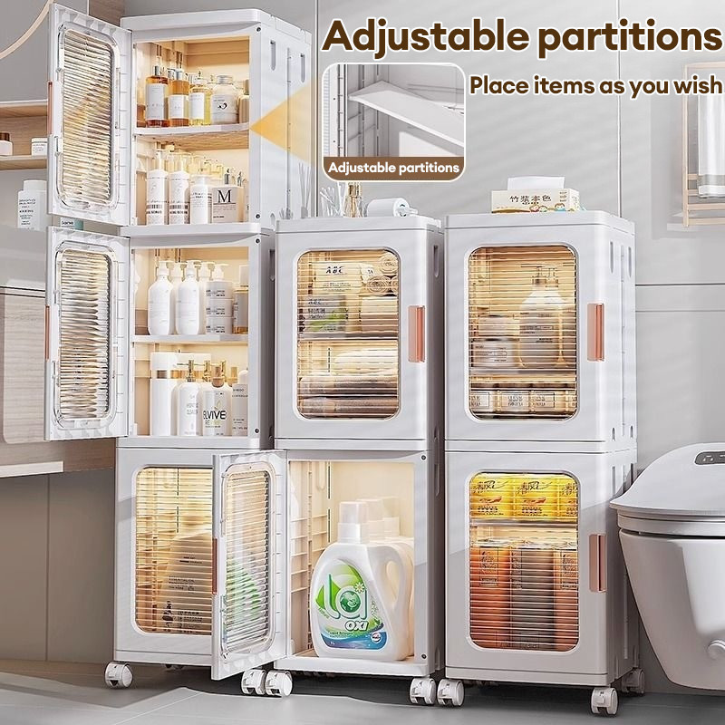Slim Drawer Gap Plastic Drawer Cabinet Bathroom Cabinet Moving Rack Kitchen Narrow Organizer Storage
