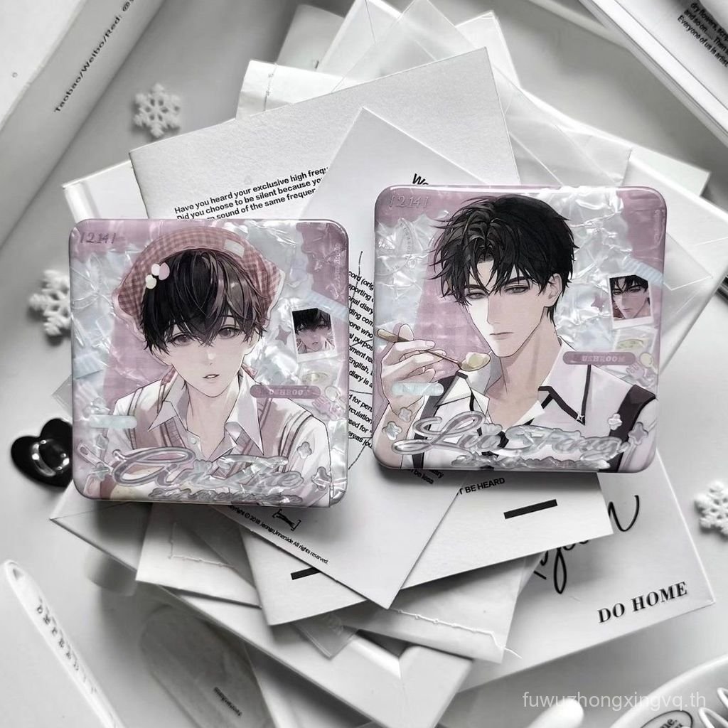 เห็ดขนาดเล็ก Anzhan x Lu Yan Fans Square Bar Fan Tone Afternoon Tea Badge สินค้า FT5O