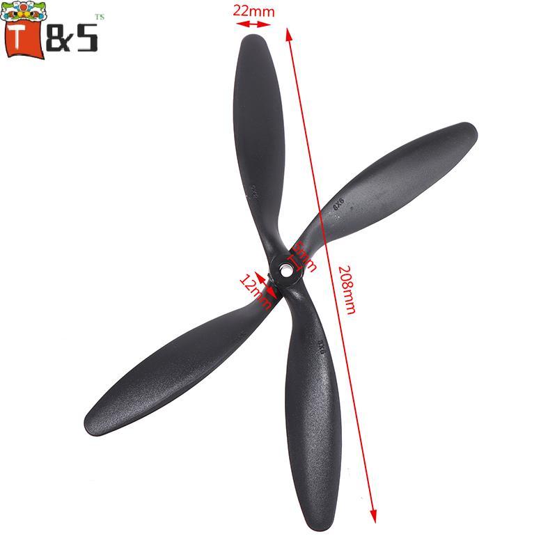 T&S 10 ชิ้น 8060 ใบพัดแก้วไฟเบอร์ไนลอน Props สําหรับ RC เครื่องบิน Quadcopter 8x6 {th}