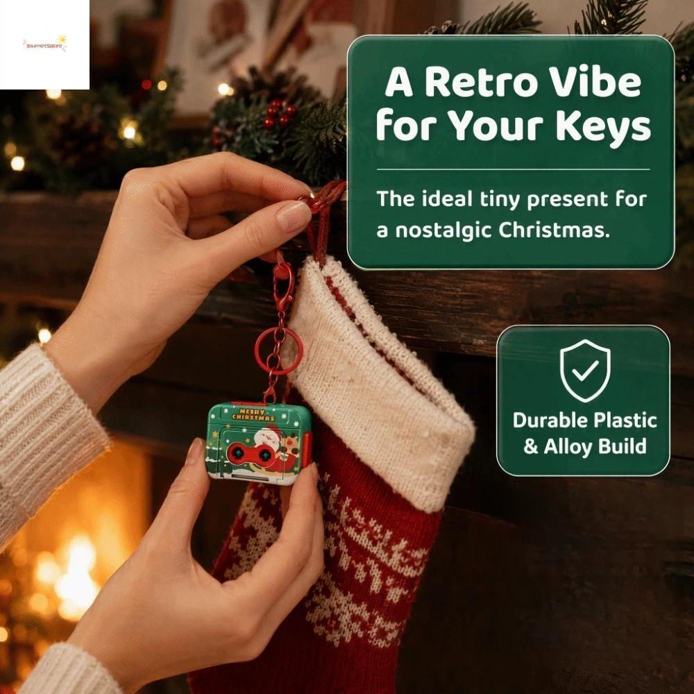 GOURMETGALORE Cassette Recorder Key Chain, Vintage Commemorate Voice Mini Tape Recorder, Creative Re