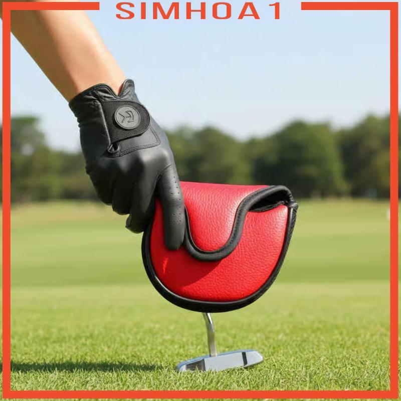 [Simhoa1] Sport Putting Club Cover Easy On/deach Semi Circle Putting Club Cover หนัง PU Club Protect