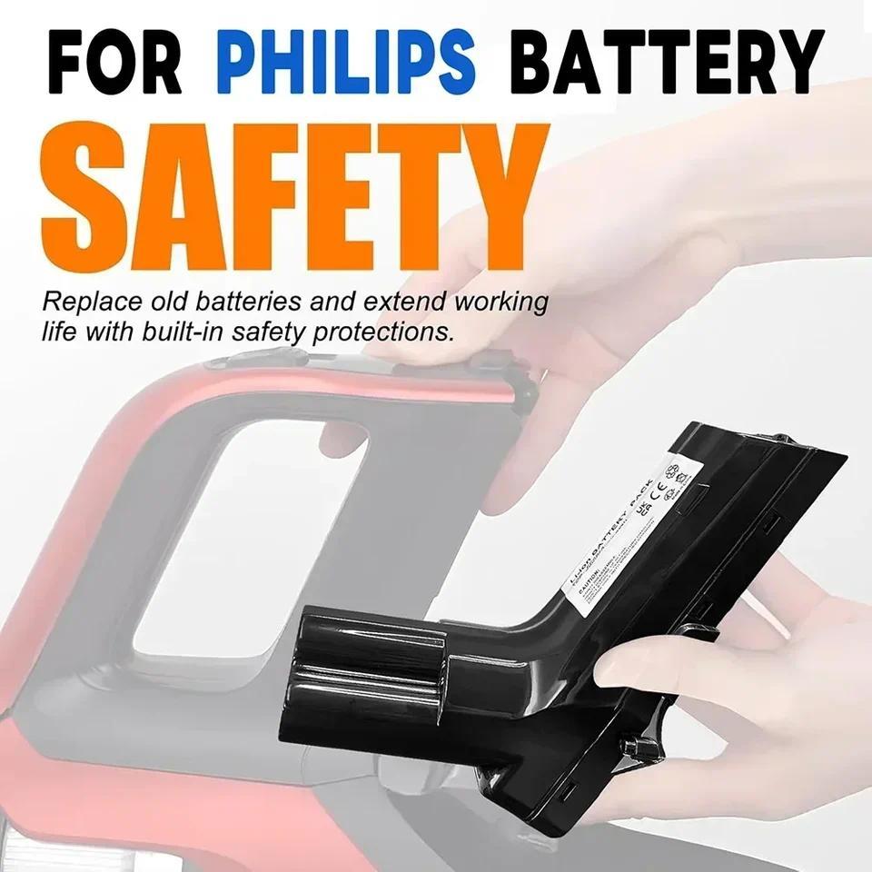【QJ】สําหรับ Philips XC8347/01 XC8349/01 SpeedPro Max เครื่องดูดฝุ่น Overcharge Protection, universal