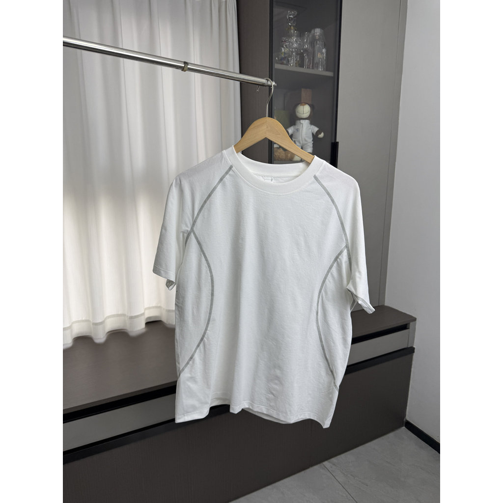 ผ้าไหมน้ําแข็ง Hass Line Breathable ลาย Raglan เสื้อยืดแขนสั้นผู้ชายฤดูร้อนกลางแจ้ง Quick-Drying กีฬ