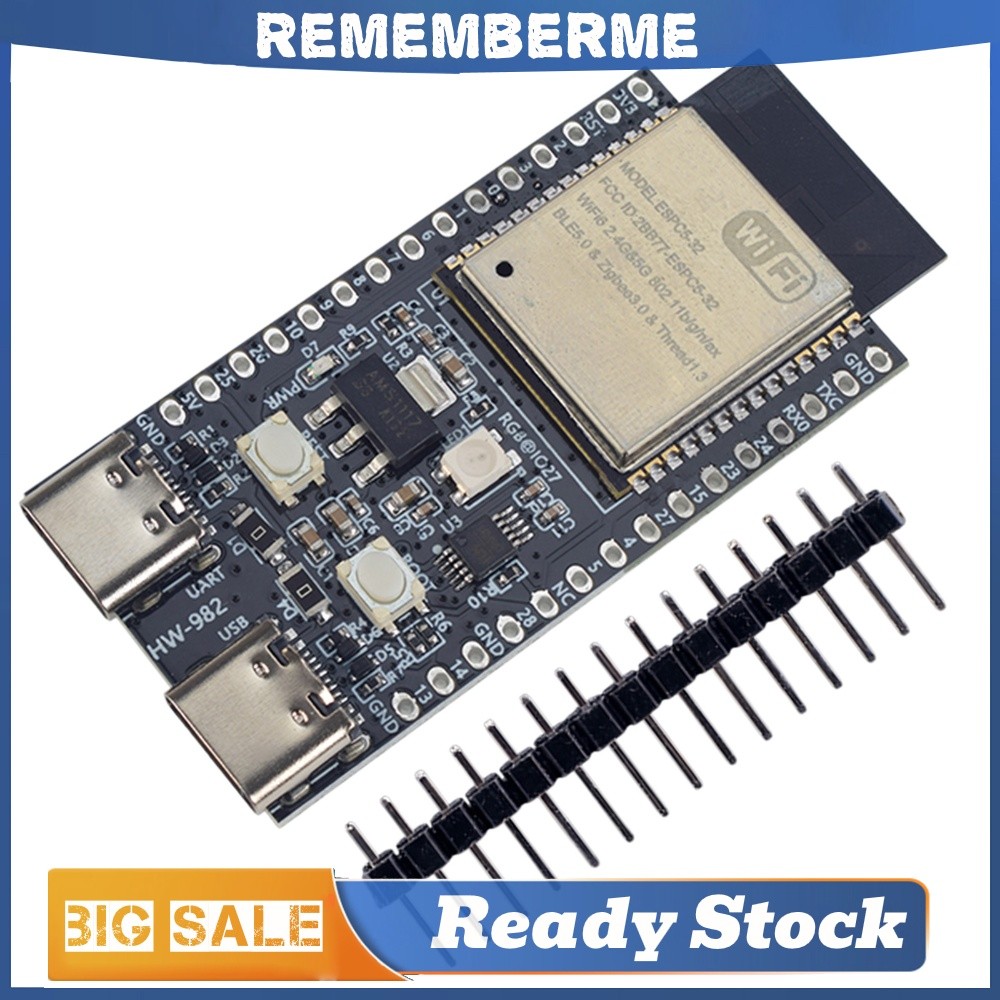 HW-982AB ESP 32-C5-DevKitC-1 บอร์ดพัฒนาพร้อม 2.4G/5GHz Dual-Band