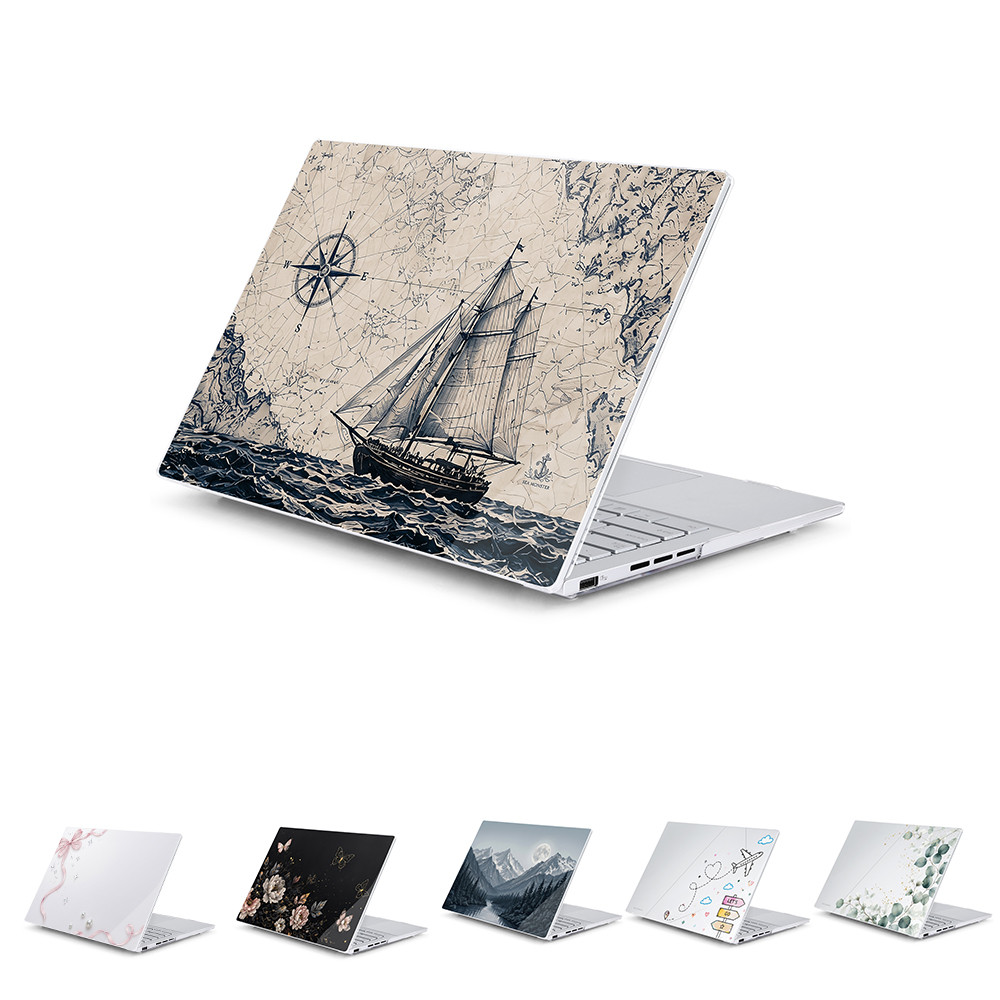 ฝาครอบแล็ปท็อปสําหรับ ASUS ZenBook 14 นิ้ว 2025 UX3405CA UM3406KA Retro Maritime Theme พิมพ์กรณี