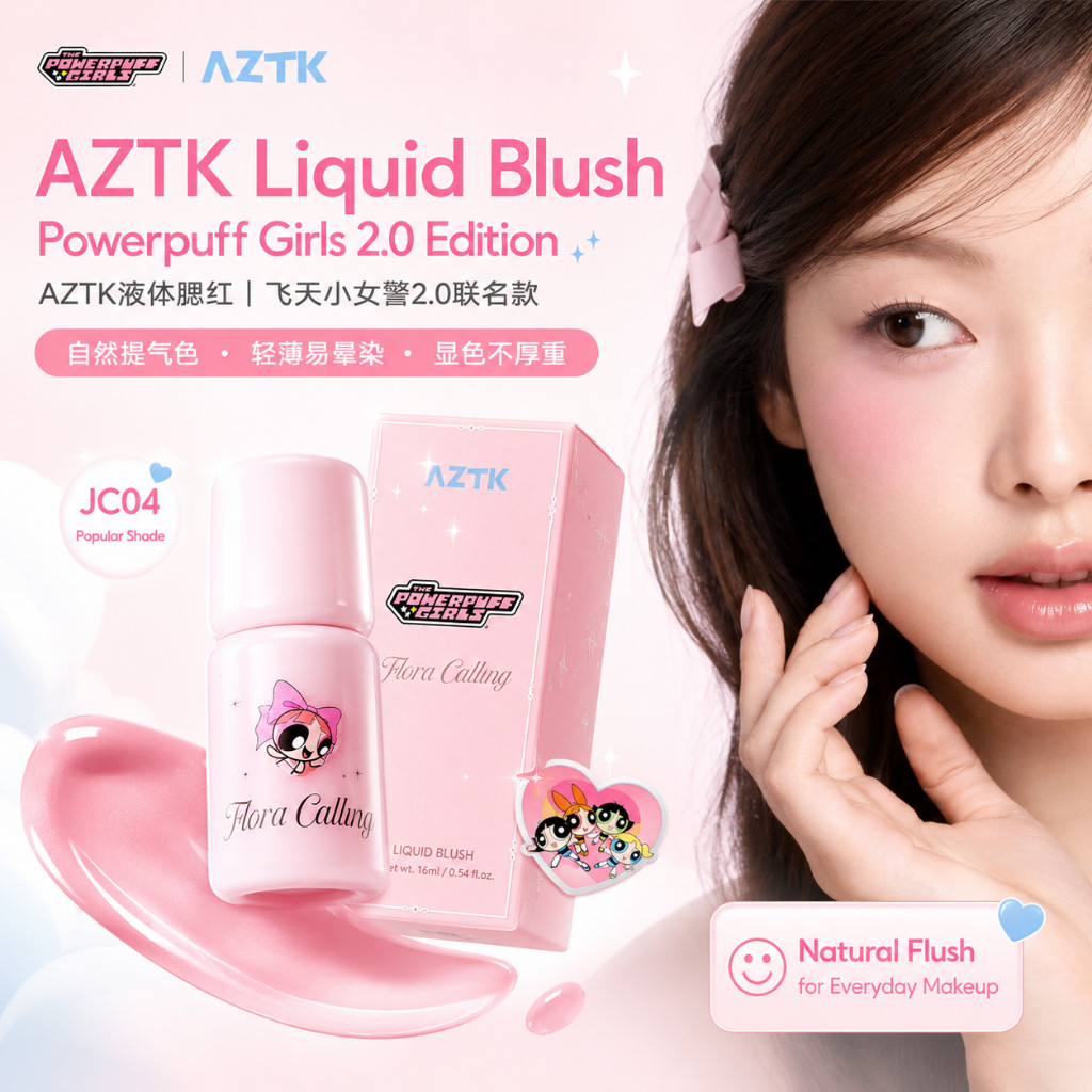 AZTK Liquid Blush JC04 Liquid Blush Lightweight Easy Blend Natural Flush