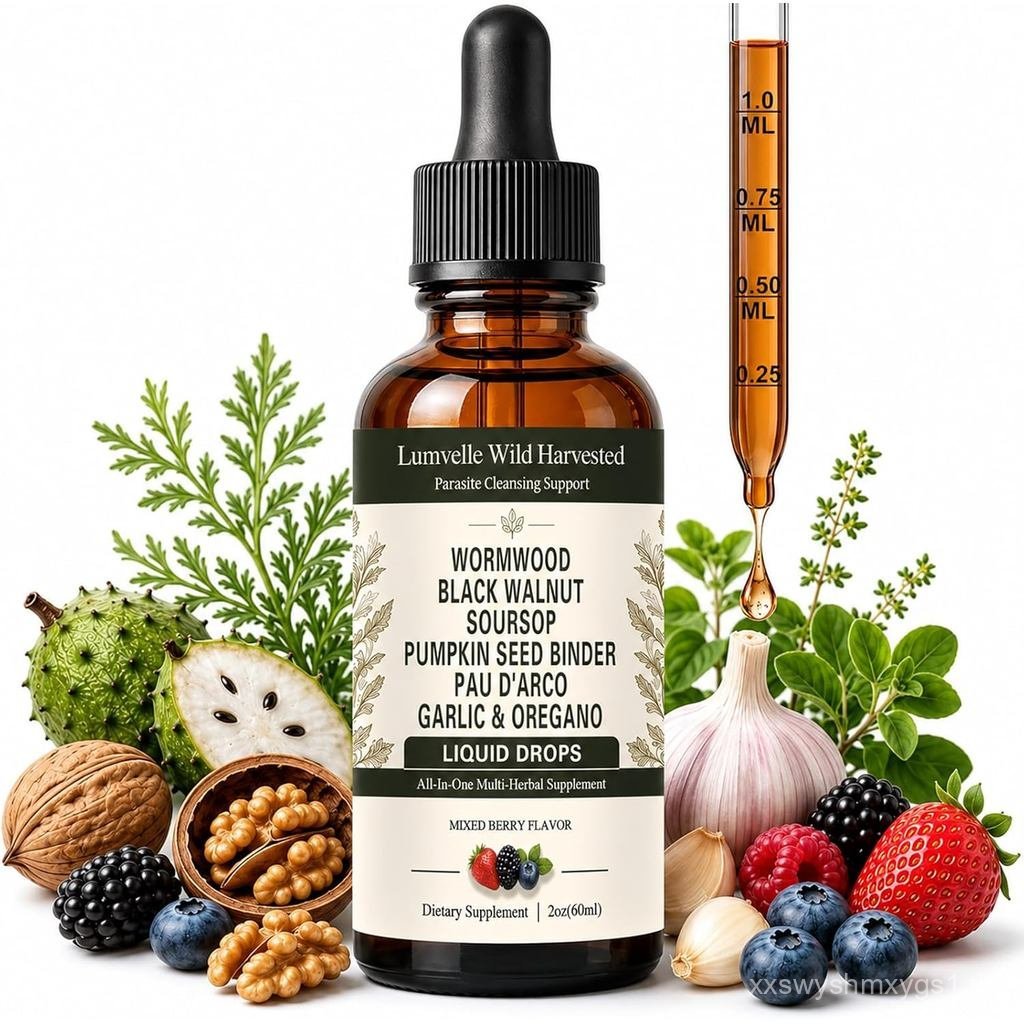 หยด Wormwood, North Wellness Parasite Cleanse,Balance & Replenishing Gut Health