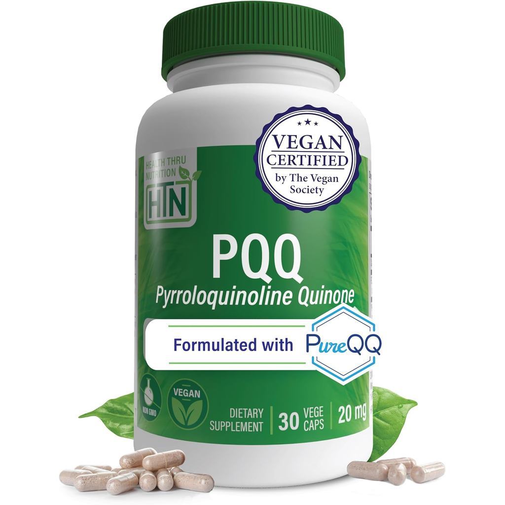Health Thru Nutrition PQQ 20mg Pyrroloquinoline Quinone 120 หน่วยบริโภค