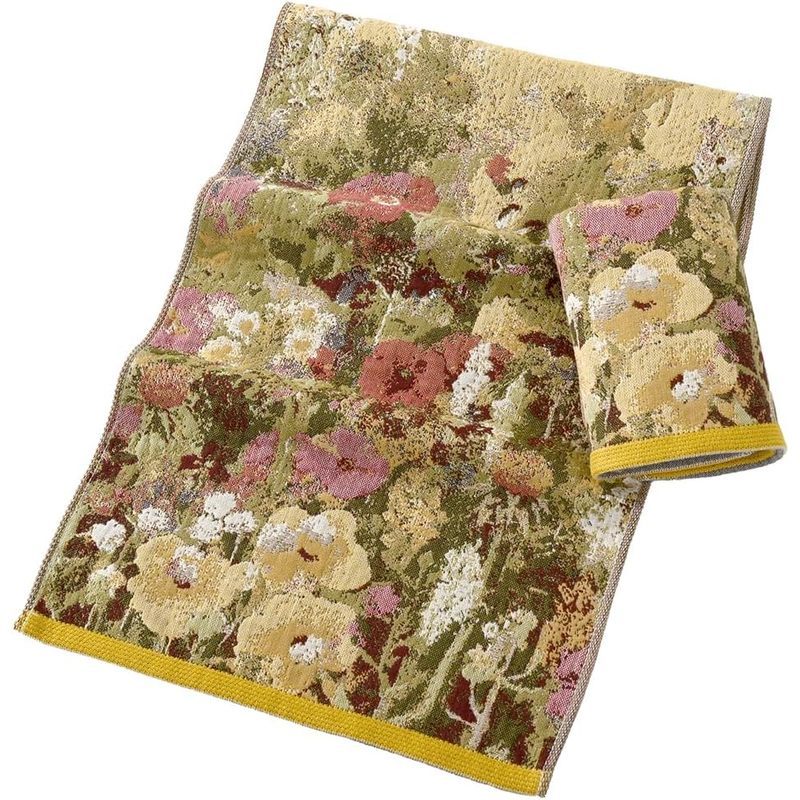 Sense Gnosis Floral Garden Hand Towel Set 2 Super Soft 100% Cotton Gauze น้ําหนักเบาดูดซับตกแต่งผ้าเ