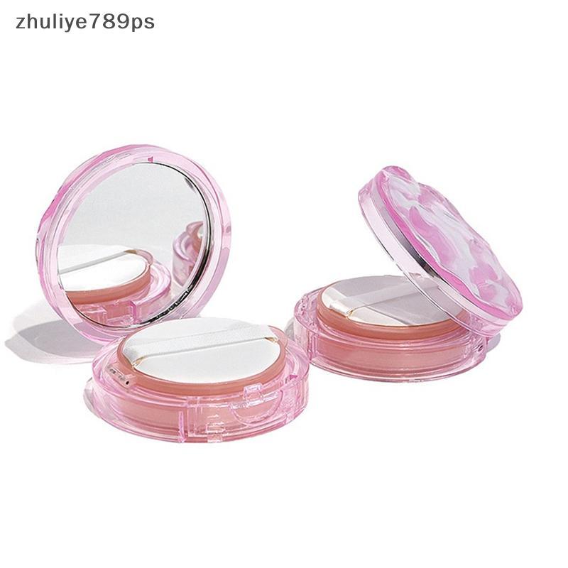 Zhuliye789ps] พัฟเบาะลมเปล่ากล่องรองพื้นแบบพกพา DIY กล่องพร้อมกระจก Bb ครีมเครื่องสําอางคอนเทนเนอร์พ