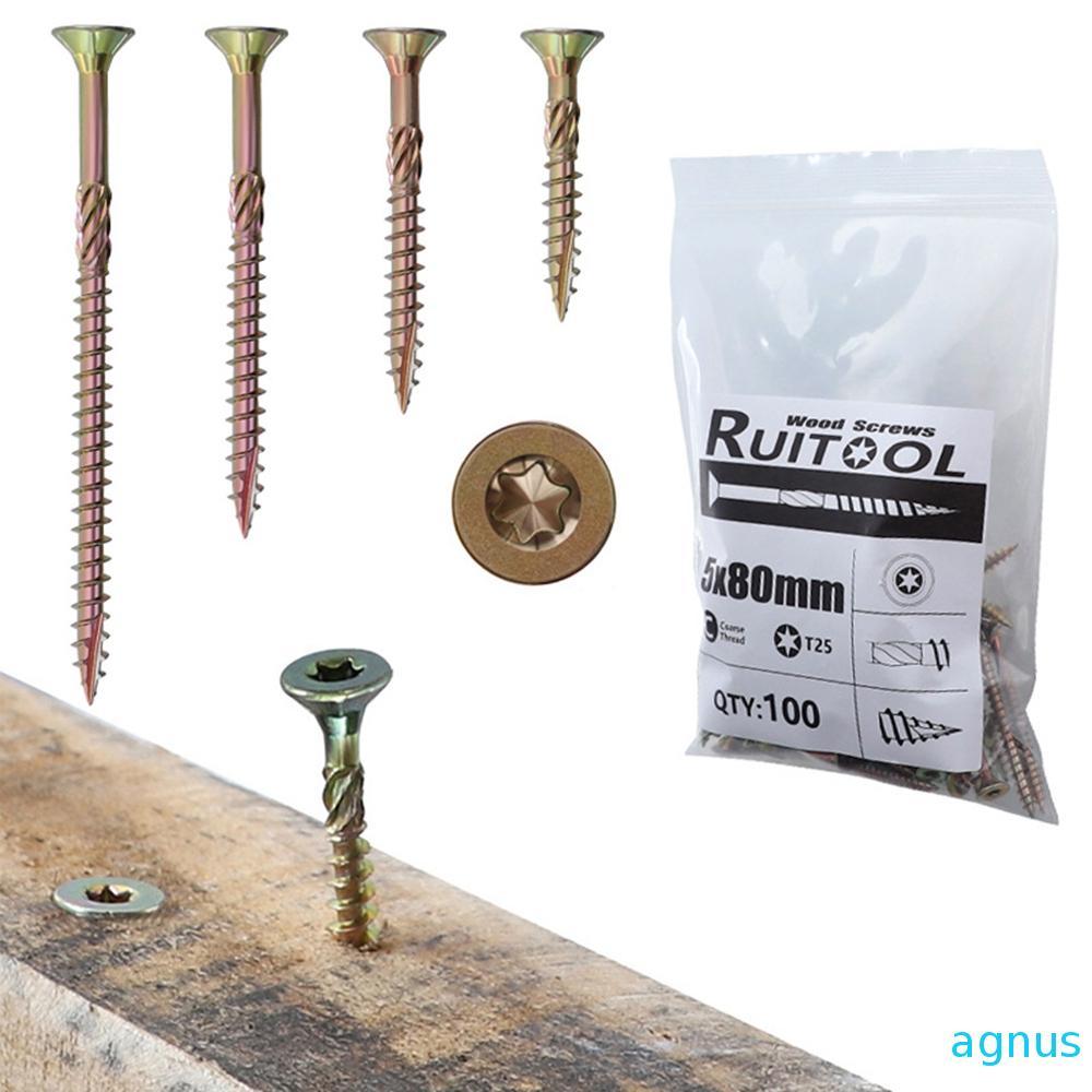 AGNUS T25 สกรูโลหะ Torx สําหรับรั้วแตะตัวเองชุบสังกะสี Binding งานไม้อุปกรณ์