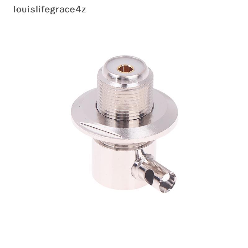 Grace4z 1pcs Connector UHF SO239 แจ็คหญิง Nut Bulkhead Crimp RG58 RG142 LMR195 มุมขวา RF Coaxial Wir