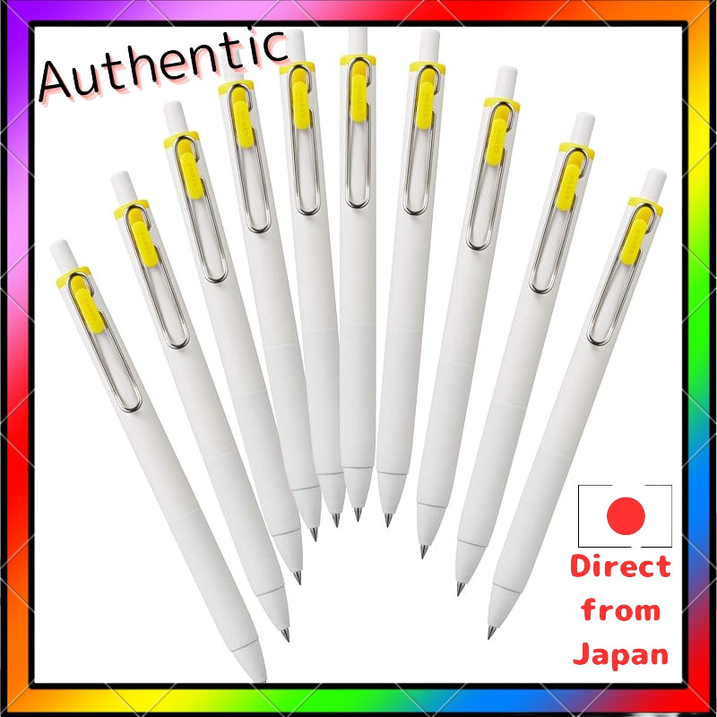 Mitsubishi Pencil Gel Ball Pen Uni-ball One 0.38 Yellow 10 pieces Box UMNS38.2