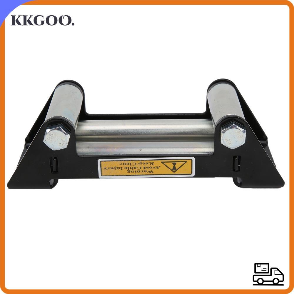 KKGOO Winch Roller Fairlead, เหล็กสังกะสีชุบ Bolt รูปแบบ Universal Winch Fairlead, Universal 152 มม.