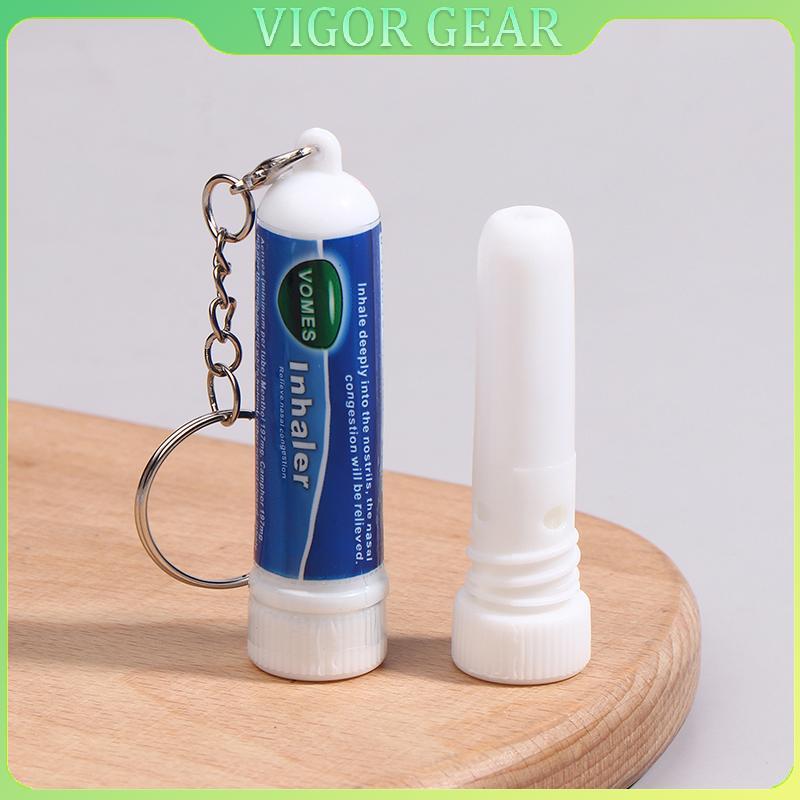[ใหม่] 5 ชิ้น Nasal Sti พวงกุญแจเพิ่มโฟกัส Inhaler หลอด Cooling Nasal Inhaler Aromatherapy Energy Ba