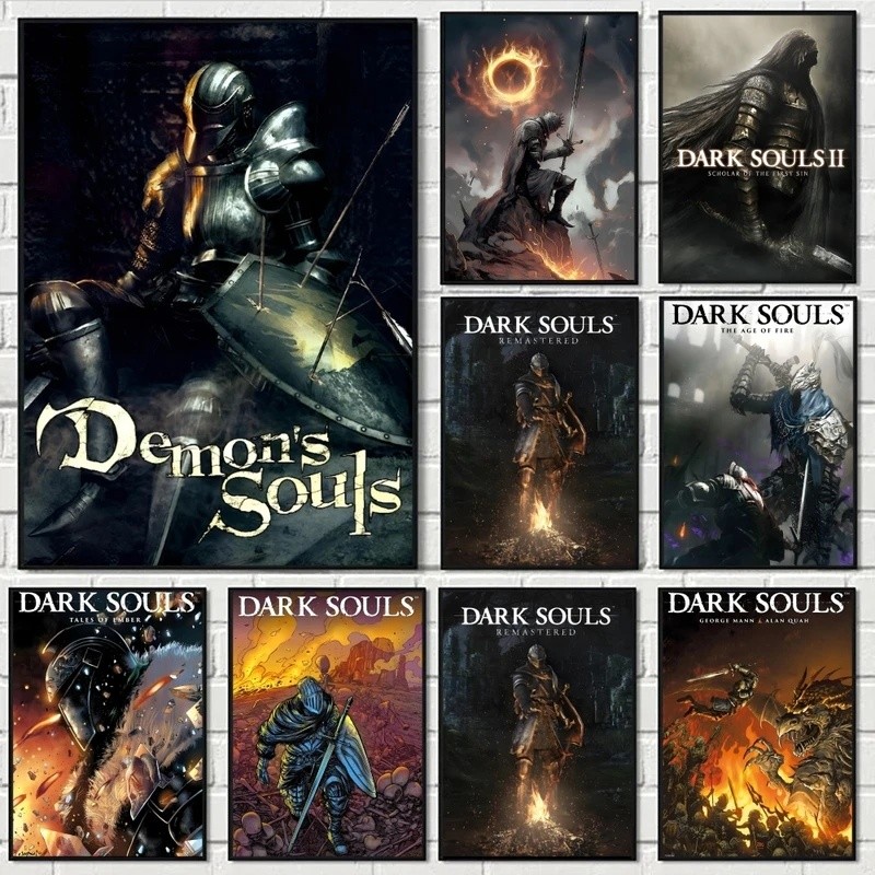 เกมคลาสสิก D-Dark S-Souls 2 3 โปสเตอร์ Perfect Space สําหรับโฮมเธียเตอร์สํานักงาน Wall Art Decor แฟน