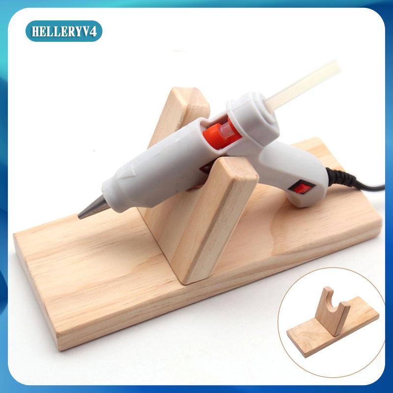 [elleryv4] Beech Wood Hot Glue Machine Bracket Support Stand for Glue Sticks Glue Crafts Organizer S