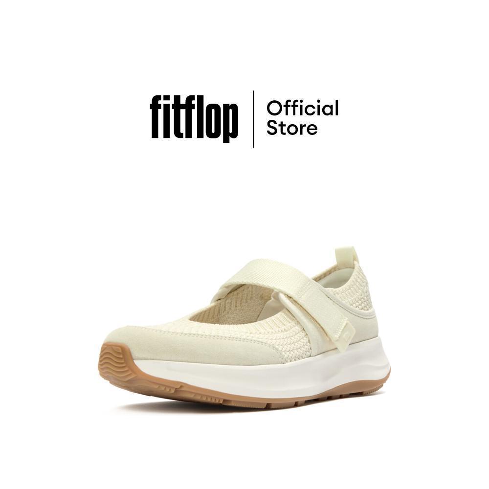 FITFLOP F-MODE FLOW KNIT/SUEDE MJ รองเท้าผ้าใบผู้หญิง รุ่น A0Z-477 สี BEIGE