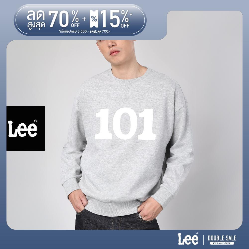 LEE سويتشيرت رجالي مجموعة 101 — رمادي — صورة 2